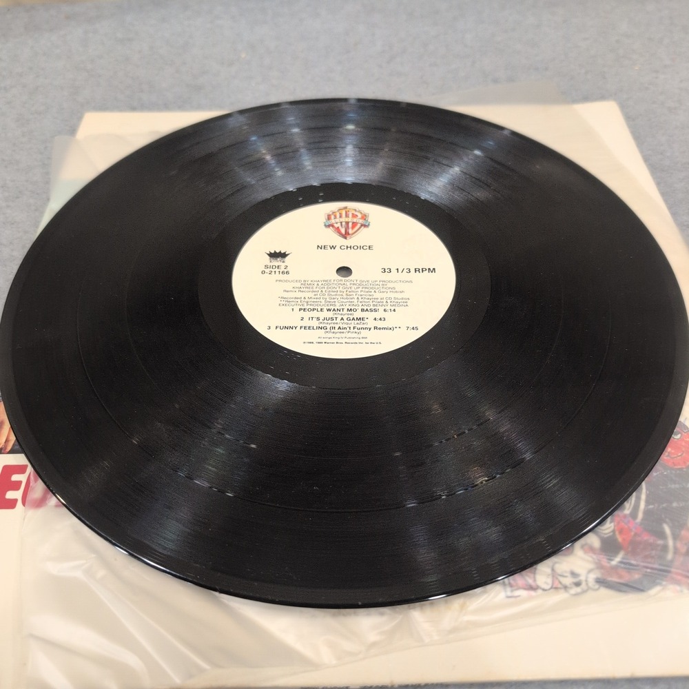New Choice People Want Bass 12" Vinyl Maxi-Single 1988 Warner Bros 0-21166 VG - Picture 5 of 6